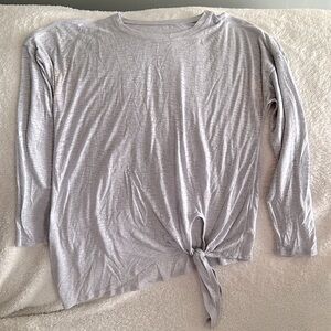 EUC Sheer long sleeve with front tie